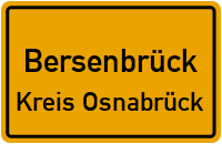 Ortsschild Bersenbrück.Kreis Osnabrück